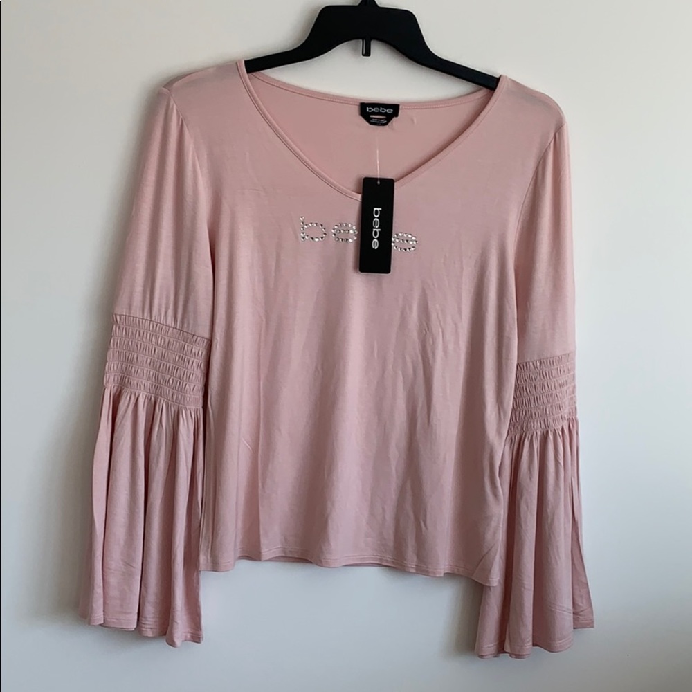 Bebe Women’s S L, Peach Color Top, NWT!